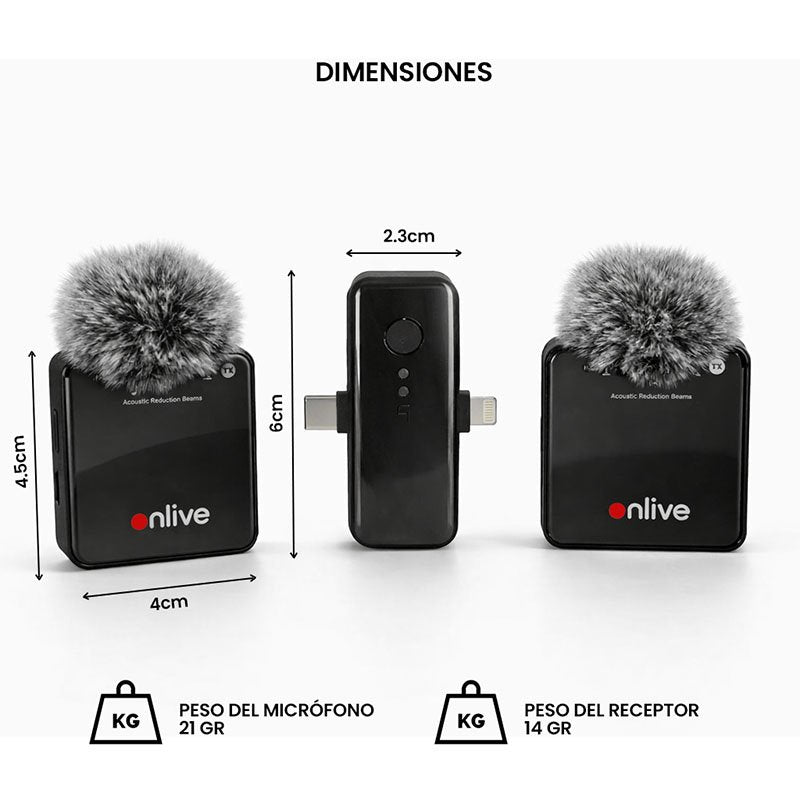 Kit Micrófonos Onlive Vlog Pro
