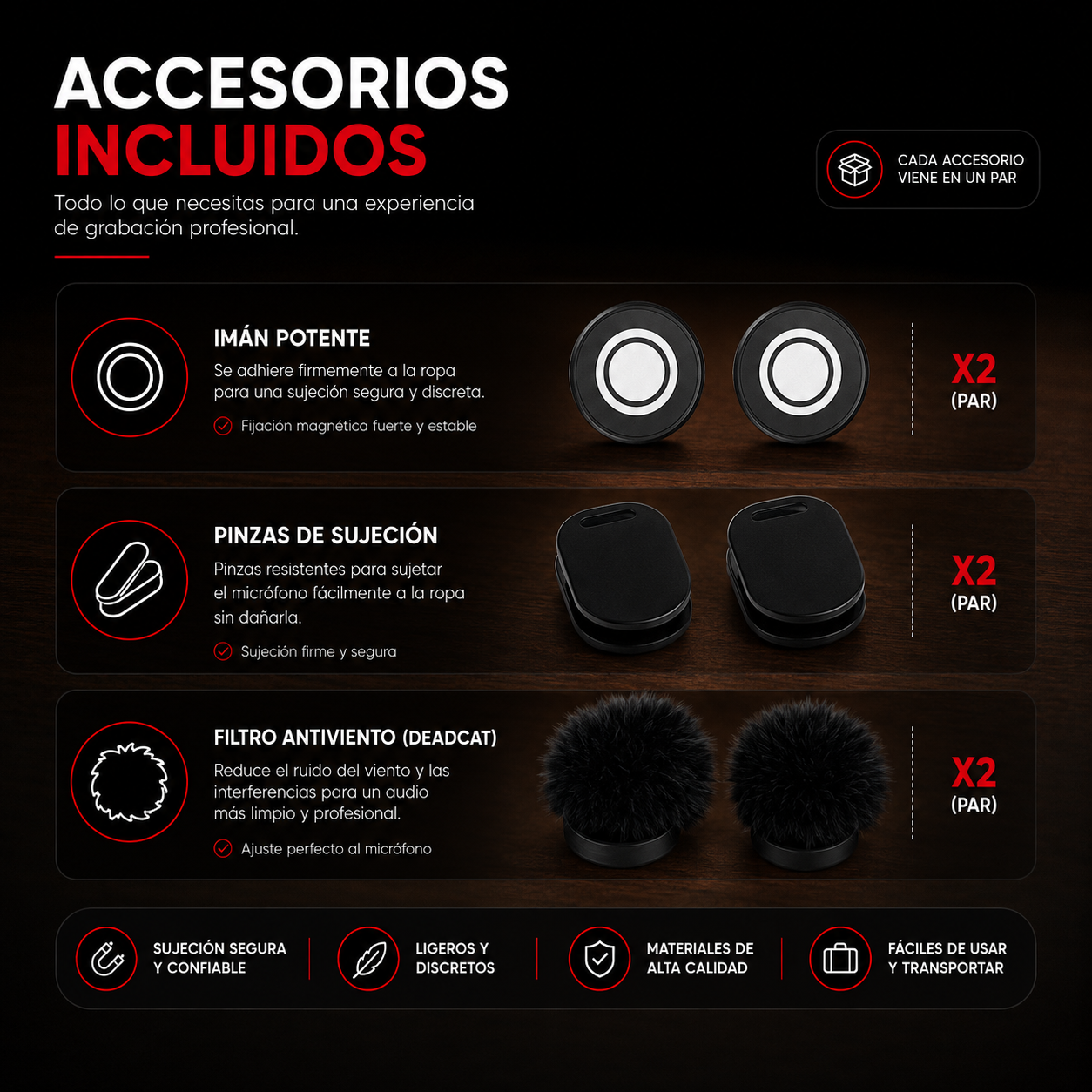 Kit Micrófonos Onlive Clarity Pro