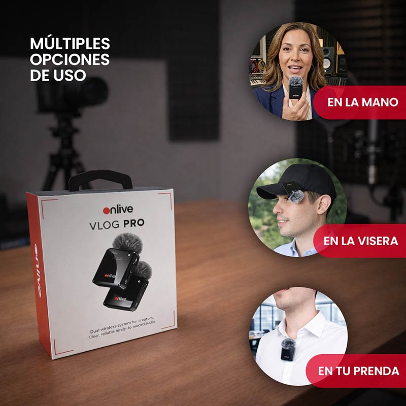 Kit Micrófonos Onlive Vlog Pro